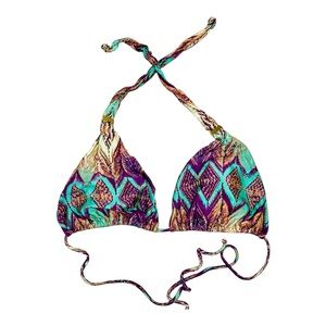 Vix Bikini Bathingsuit Top Halter Top Size Large